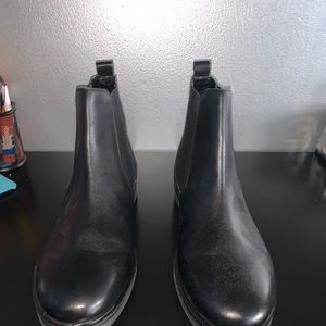 H by Hurston Black Leather Chelsea Boots